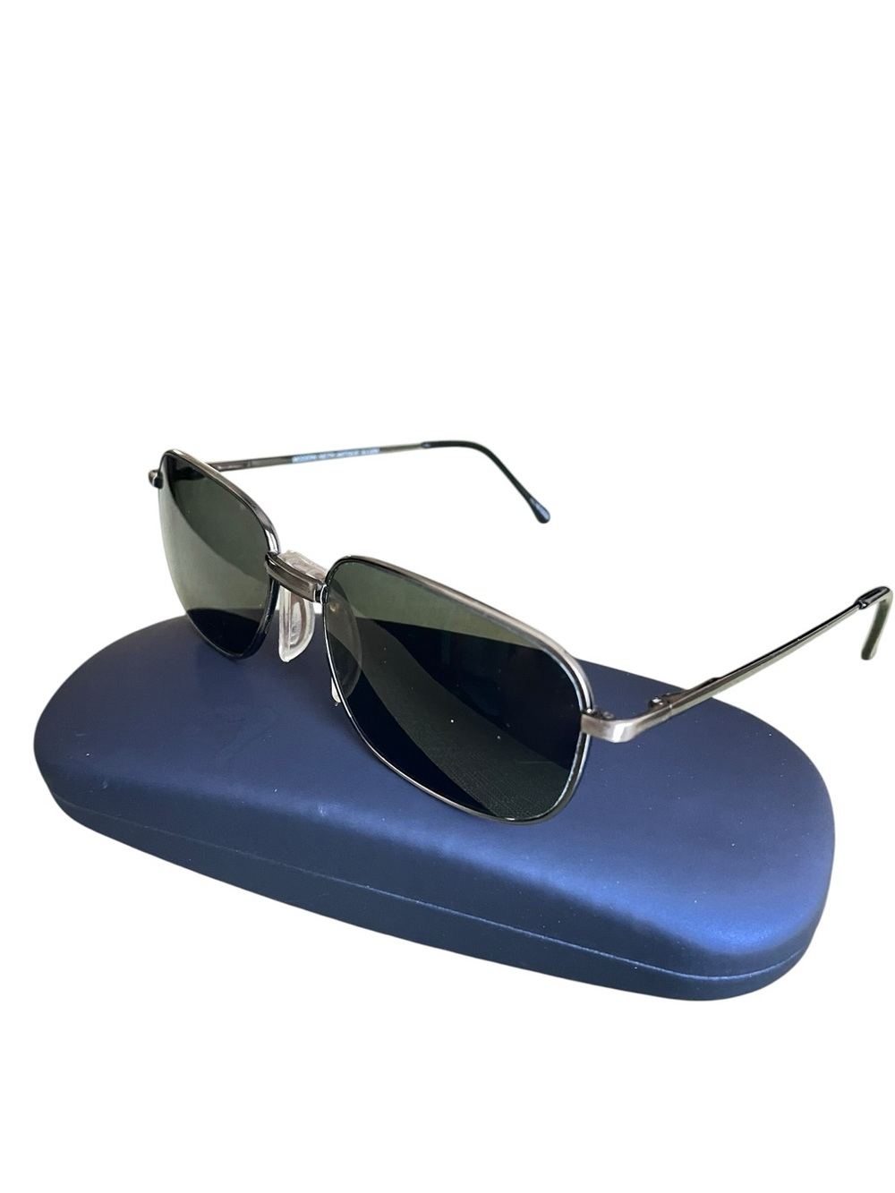 Modern Optical Polarized Keith Antique Silver Men's Sunglasses & Case